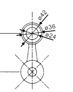 1-POINT SPIDER SHORT ARM - ROUND