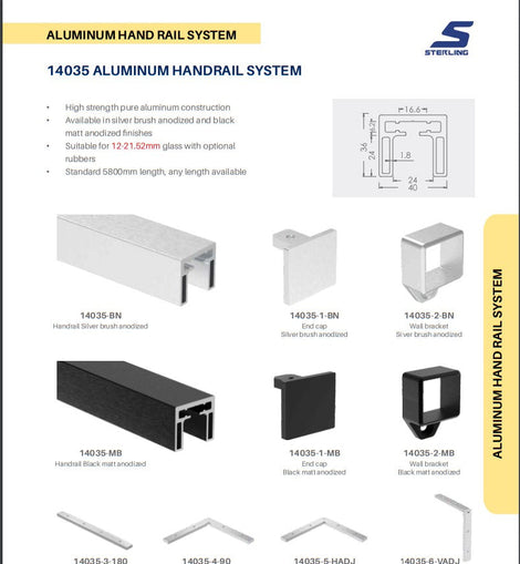 14035 - ALUMINUM HANDRAIL SYSTEM