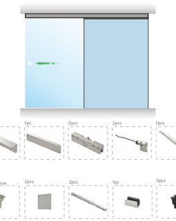 26066 - PEMBERTON SOFT CLOSE SLIDERS FOR SINGLE DOORS (KIT)