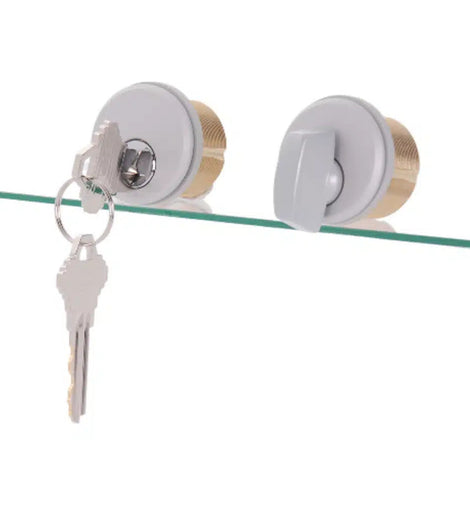 27621 - CYLINDER THUMB TURN COMBO, DOOR RAIL LOCKING ASSEMBLY FOR STORE FRONT