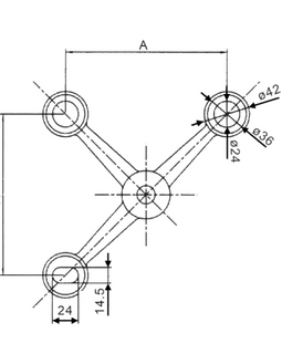 3-POINT SPIDER FITTING - ROUND