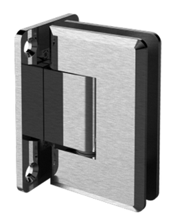 40001 - WALL TO GLASS FULL BACK PLATE BEVELED EDGE HINGE