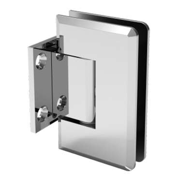 40007 - WALL TO GLASS SHORT PLATE BEVELED EDGE HINGE