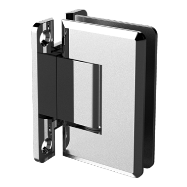 40010 - WALL TO GLASS H-PLATE HEAVY DUTY BEVELED EDGE HINGE