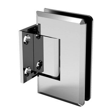 40079 - WALL TO GLASS SHORT PLATE HEAVY DUTY BEVELED EDGE HINGE