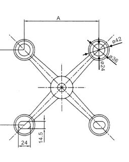 4-POINT SPIDER FITTING - ROUND