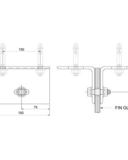 721150FP - FIN PLATE 150MM