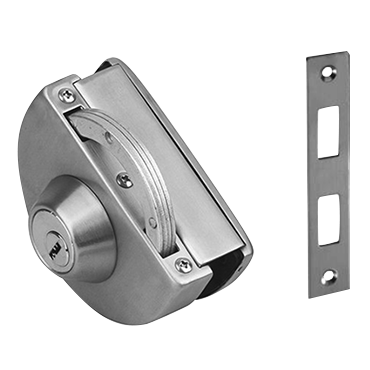 71105 - GLASS DOOR LOCK W/ STRIKE PLATE