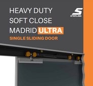 26166 MADRID ULTRA  - SUPER HEAVY DUTY SOFT CLOSE SLIDERS FOR SINGLE DOORS (KIT)
