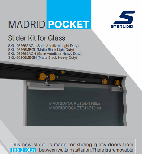 26266 MADRID GLASS POCKET DOOR SLIDERS