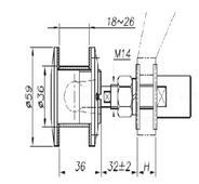 701-R12 - ARTICULATED ROUTEL - FLAT HEAD 22mm-36mm