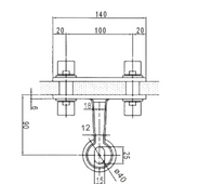 711200-1-90 - 1-POINT SPIDER 90° W/ FIN - SQUARE