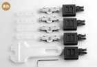 18002 DISPLAY CASE ROLLERS FOR DOUBLE TRACK 4 IN SET