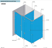 28088-MANCHESTER COLLECTION WAHROOM PARTITONS