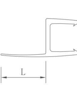 35021-4 - WATER SEAL, H-TYPE 90° FOR SWING DOOR