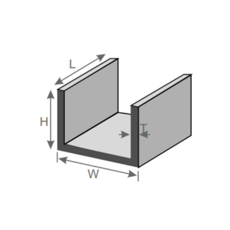 15016 - ALUMINUM U PROFILE CHANNELS