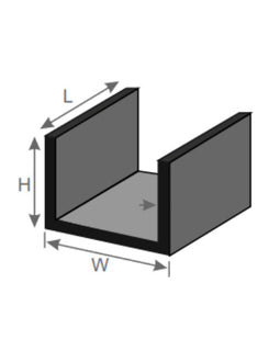 15015 - ALUMINUM U PROFILE CHANNELS