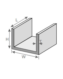 15014 - ALUMINUM U PROFILE CHANNELS