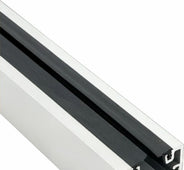 27608 - BOTTOM U CHANNEL WITH SETTING BLOCK , 120" ALUMINUM SIDELITE RAIL , NARROW WIDTH DEEP CHANNEL, STORE FRONT