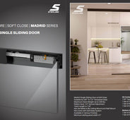 26066 MADRID1 - HEAVY DUTY SOFT CLOSE SLIDERS FOR SINGLE DOORS (KIT)